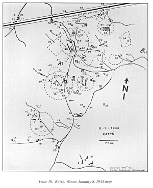Plate 16. Katyn, Winter, January 8,1944 map